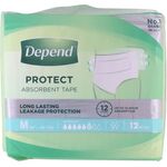 Depend Protect Absorbent Tape  M 12pcs