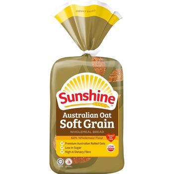 Sunshine Australian Oat Soft Grain Wholemeal Bread 400g