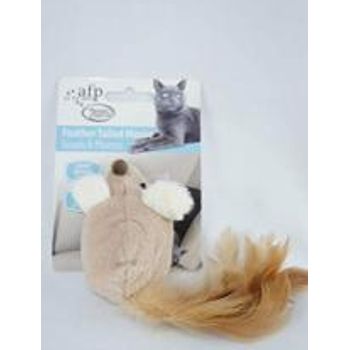 All For Paws Classic Comfort Feather Tailed Mouse Catnip Toy 0.77kg