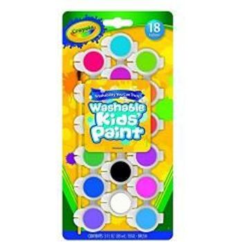 Crayola Washable Kid's Paint 18 Colors Pkg