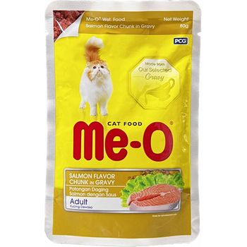 Me-O Pouch Adult Salmon Chunk in Gravy 80g