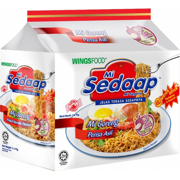 Mi Sedaap Instant Fried Noodles Original Flavour 5x91g