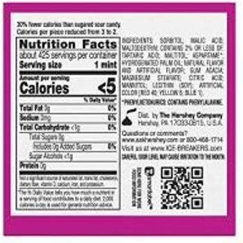 Ice Breakers Sours Berry Mints Tin Sugar 1.5oz 8 Ct