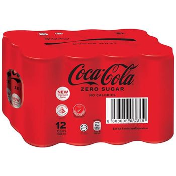 Coca Cola Zero Coke Can 12pcs 320ml