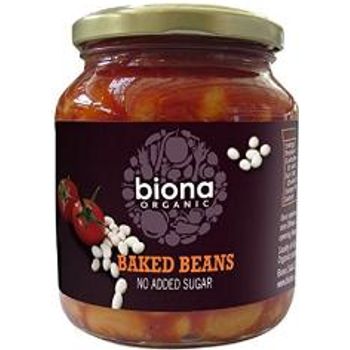 Biona Organic Baked Beans In Tomato Sauce Jar 340g