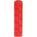 Fabric Silicone Slip-On Handlebar Grips Red
