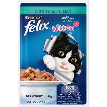 Felix Kitten Cat Food Tuna In Jelly 85g