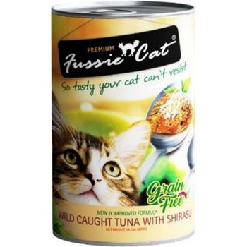 Fussie Cat Canned Food Wild Caught Tuna With Shirasu 400g