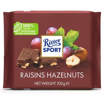 Ritter Sport Trauben Nuss Grape Nut 3 Bars Each 100g Fresh From Germany