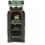 Simply Organic Whole Black Peppercorns 75g