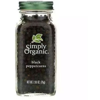 Simply Organic Whole Black Peppercorns 75g