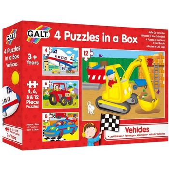 Galt 4 Puzzles In A Box Vehicles