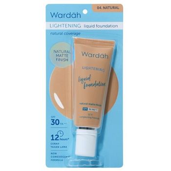 Wardah Lightening Liq Foundation 04 Natural Blister Tube 25ml