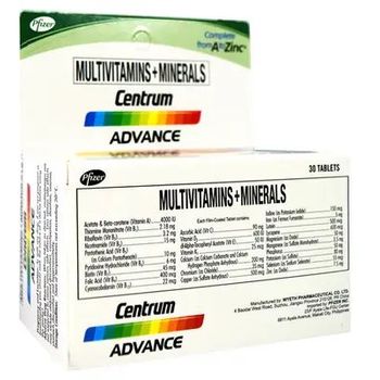 Centrum Advance Multivitamins Minerals Film-Coated Tablet 30's
