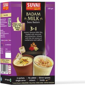 Suvai Kesar Badam Almond & Pistachio Milk Premix 180g