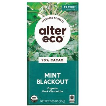 Alter Eco Organic Dark Chocolate Bars Mint Blackout 75g