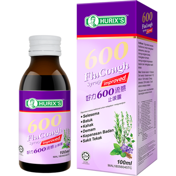 Hurix's 600 Flu Cough Syrup 60ml