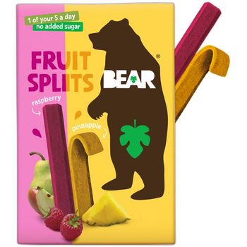 Bear Fruit Splits Raspberry Pineapple x5 100g