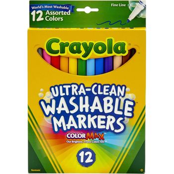 Crayola Washable Assorted Color Max Markers 12 Pack