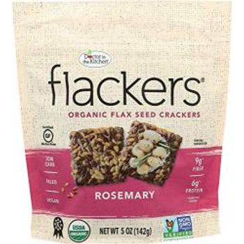 Doctor In The Kitchen Organic Flax Seed Crackers Rosemary Flaxseed 5-ounce