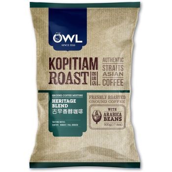 Owl Kopitiam Roast And Ground Coffee Heritage Blend 500g