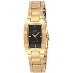 Casio Women's Ltp1165n-1c Gold Gold Tone Quartz Watch With Black Dial
