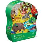 Crocodile Creek Wild Safari 72-piece Junior Jigsaw Puzzle For Kids Ages 5 Years And Up Finished Puzzle Is 14 X 19 In