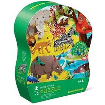Crocodile Creek Wild Safari 72-piece Junior Jigsaw Puzzle For Kids Ages 5 Years And Up Finished Puzzle Is 14 X 19 In