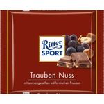 Ritter Sport Trauben Nuss Grape Nut 3 Bars Each 100g Fresh From Germany