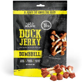 Absolute Holistic Duck Jerky Dumbbell Dog Treats 100g