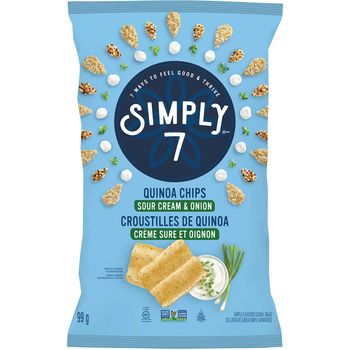 Simply 7 Quinoa Chips Sour Cream And Onion 100g