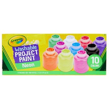 Crayola Neon Washable Paint 10ct 2oz