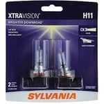 Sylvania H11 Xtravision High Performance Halogen Headlight Bulb High Beam Low Beam And Fog Replacement Bulb Contains 2 Bulbs H11xvbp2
