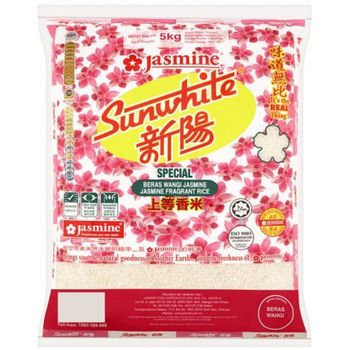 Jasmine Sunwhite AAA Special Fragrant Rice 5kg | Beras Jasmine Wangi 5kg