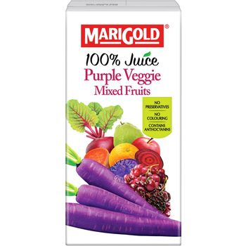 Marigold 100 Packet Juice Purple Veggie Mixed Fruits 1L