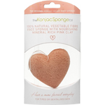 The Konjac Sponge Vegetable Fibre Face Sponge With Pink Clay Heart