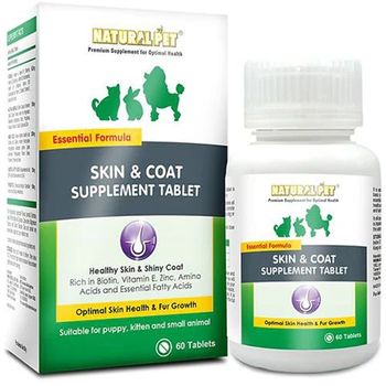 Natural Pet Skin and Coat Supplement 60ct