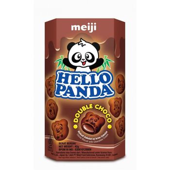 Meiji Hello Panda Double Chocolate 42g(bundle of 3)