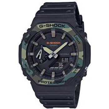 Casio G-shock Special Color Ga-2100su-1adr Analog Quartz Black Resin Men's Watch