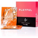 Nulatex Feel Playful Ribbed Condoms 3pcs
