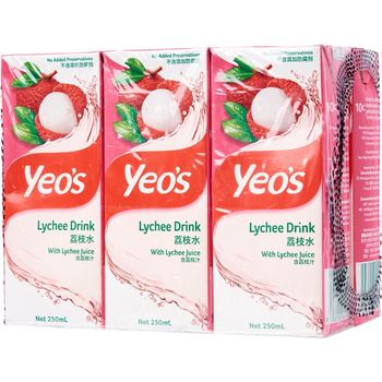 Yeo's Lychee Drink 6pcs 250ml