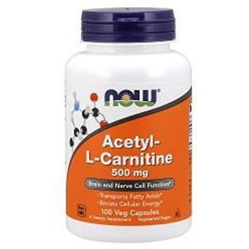 Now (Foods) - Brain & Nerve Cell Function, Acetyl-L-Carnitine 500mg (100 veggie capsules)