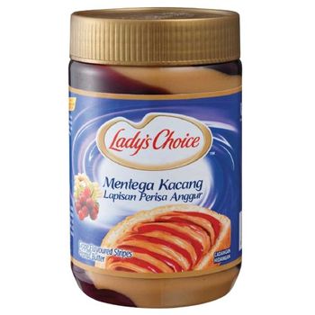 Ladys Choice Peanut Butter Grape Stripe 350g