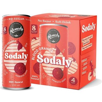 Remedy Sodaly Blood Orange 4 Cans x 250ml