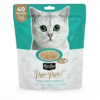 Kit Cat Purr Puree Tuna And Fiber Cat Treats 40 Sachets Value Pack 600g