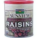 Sunview Organic Dried Raisins Red Seedless 425g