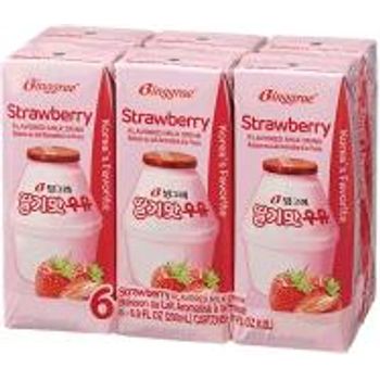Binggrae Strawberry Flavored Milk 6 x 200ml