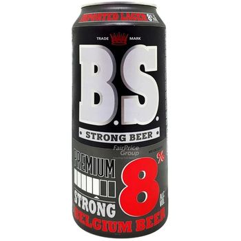 BS 8% Premium Lager Strong Belgium Beer 490ml 24 cans