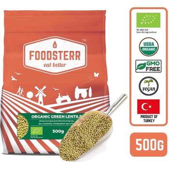 Foodsterr Organic Green Lentils 500g