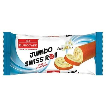 Eurocake Jumbo Swiss Roll Vanilla 60g